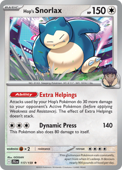 Hop's Snorlax card art