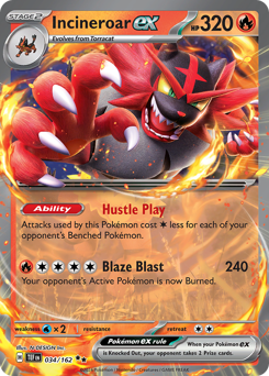 Incineroar ex card art
