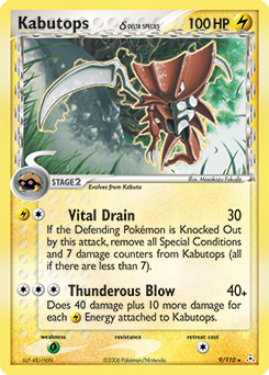 Kabutops δ card art