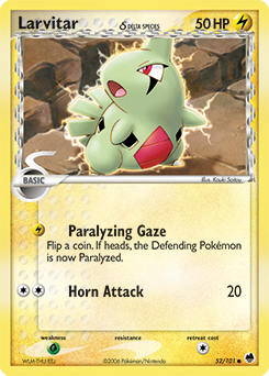 Larvitar δ card art