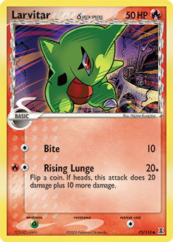 Larvitar δ card art