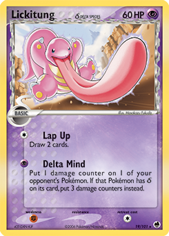 Lickitung δ card art