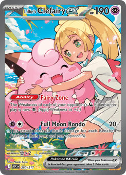 Lillie's Clefairy ex card art