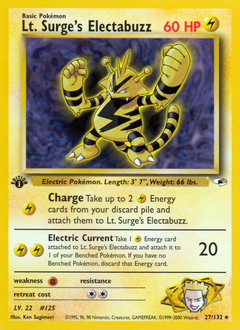 Lt. Surge's Electabuzz card art