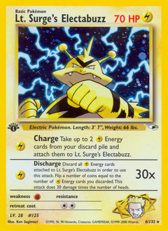 Lt. Surge's Electabuzz card art