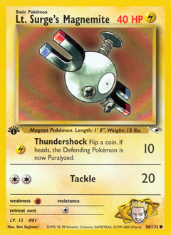 Lt. Surge's Magnemite card art