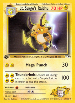 Lt. Surge's Raichu card art