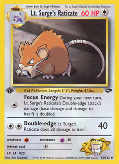 Lt. Surge's Raticate card art
