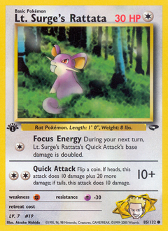 Lt. Surge's Rattata card art