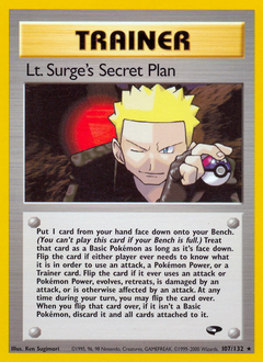 Lt. Surge's Secret Plan card art