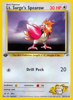 Lt. Surge's Spearow card art