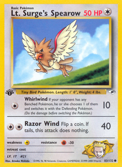 Lt. Surge's Spearow card art
