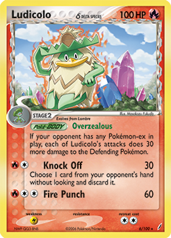 Ludicolo δ card art