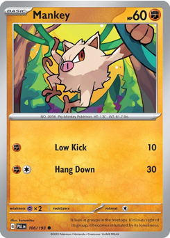 Mankey card art