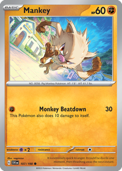 Mankey card art