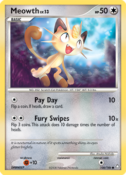 Meowth card art