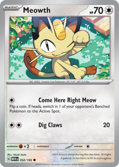 Meowth card art