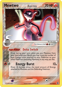 Mewtwo δ card art