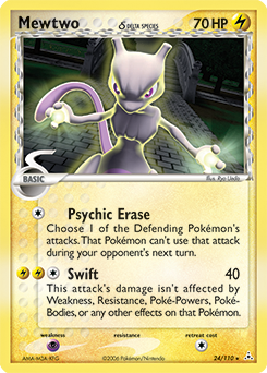 Mewtwo δ card art