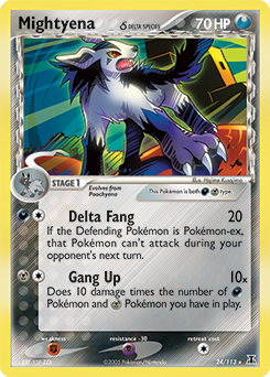 Mightyena δ card art