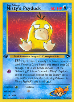 Misty's Psyduck card art