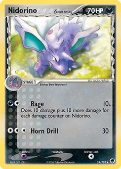 Nidorino δ card art
