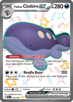 Paldean Clodsire ex card art