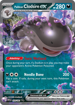Paldean Clodsire ex card art