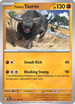 Paldean Tauros card art