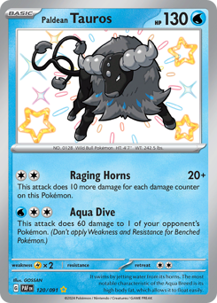 Paldean Tauros card art