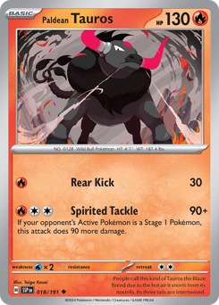 Paldean Tauros card art