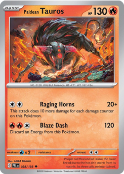 Paldean Tauros card art
