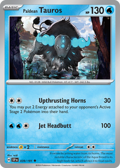 Paldean Tauros card art