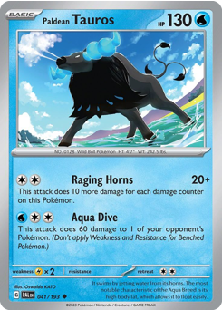Paldean Tauros card art