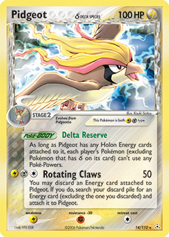 Pidgeot δ card art