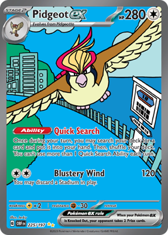Pidgeot ex card art