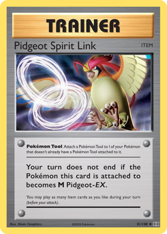 Pidgeot Spirit Link card art
