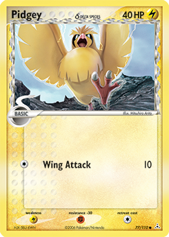 Pidgey δ card art