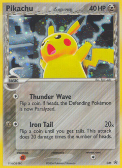 Pikachu δ card art