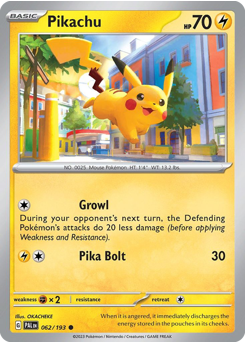 Pikachu card art