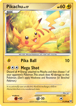 Pikachu card art