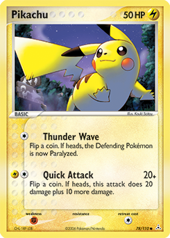 Pikachu card art