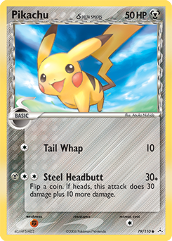 Pikachu δ card art