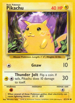 Pikachu card art