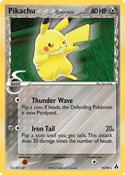 Pikachu δ card art