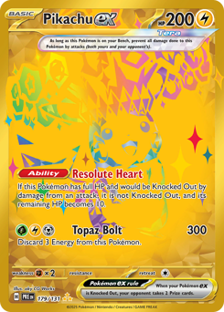 Pikachu ex card art