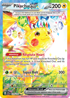 Pikachu ex card art