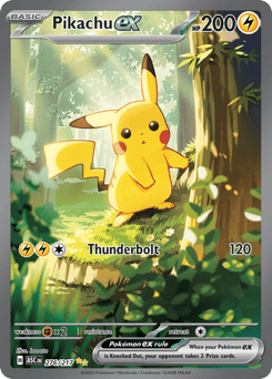 Pikachu ex card art