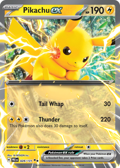 Pikachu ex card art
