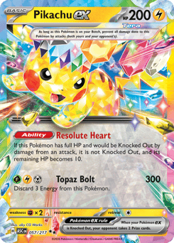 Pikachu ex card art